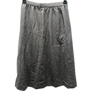 ILGWU Vintage gray Made in USA wool pleated midi skirt 50’s secretary sz 12